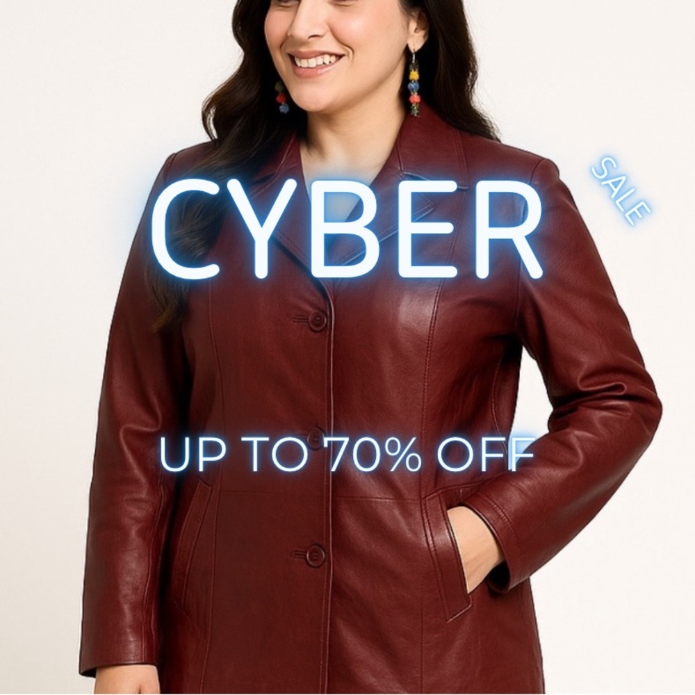 Elegant Women's Maroon Leather Jacket Buttons Closure